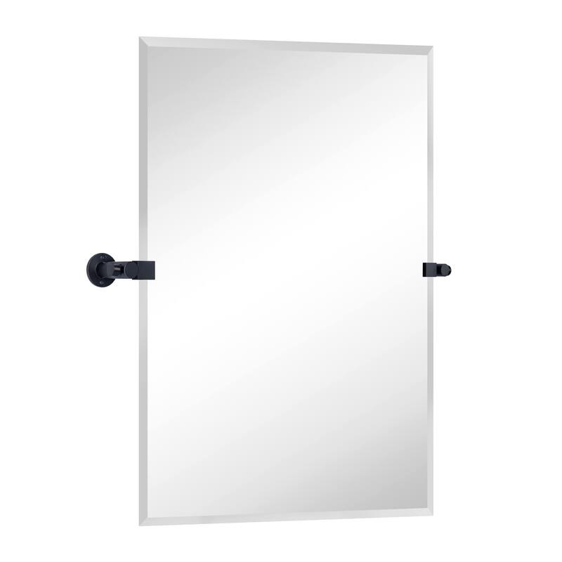 Nethery Rectangle Wall Mirror - 20'' x 30'' - Black