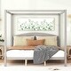 preview thumbnail 1 of 15, 83.9"L Wood Canopy Bed Platform Bed with Headboard and Support Legs,King Size Grey