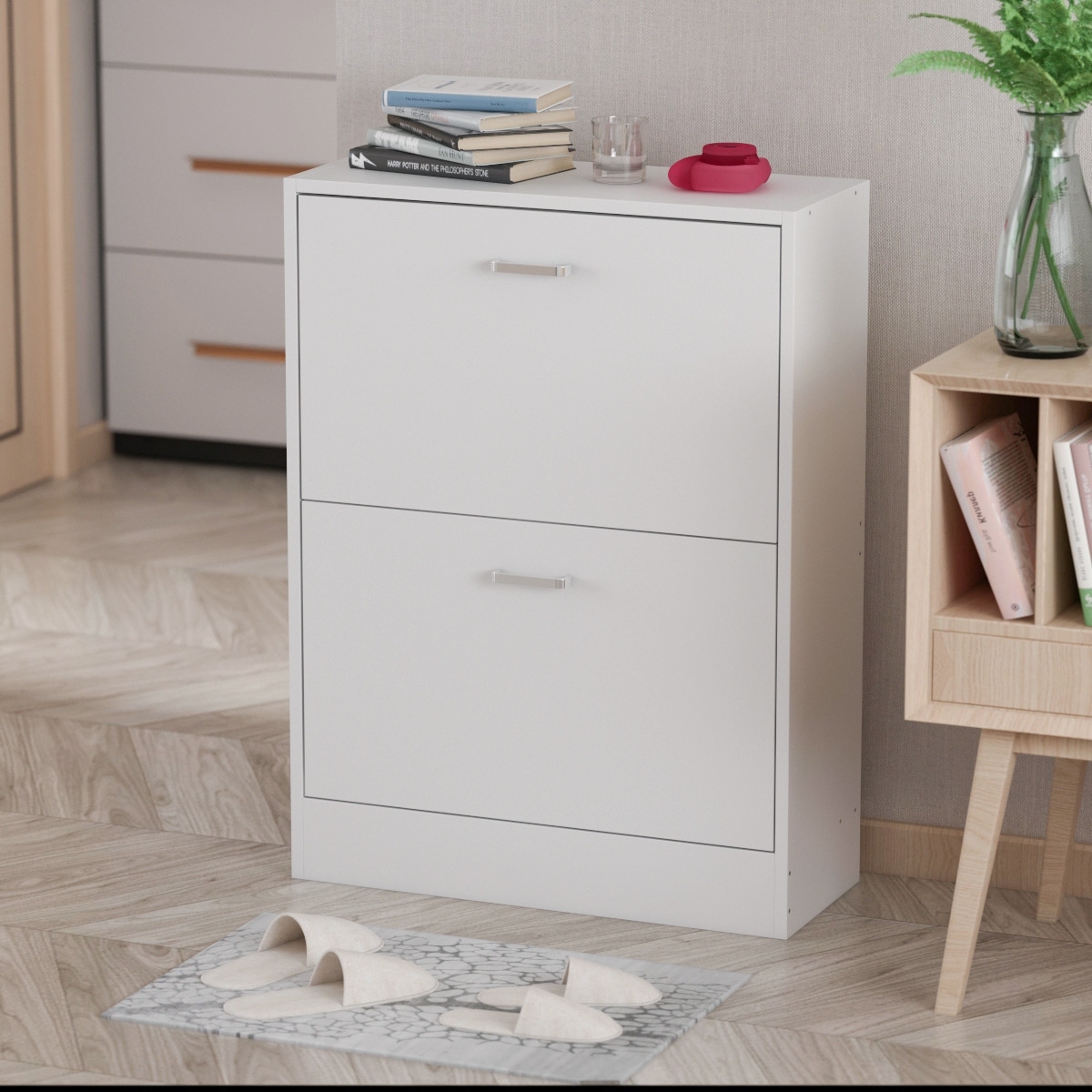 https://ak1.ostkcdn.com/images/products/is/images/direct/929156f073a545e9e08100a17adc90745d8fcf40/Kerrogee-2-Drawes-Shoe-Cabinet---4-Tiers-Shoe-Rack---Up-to-12-Pairs.jpg
