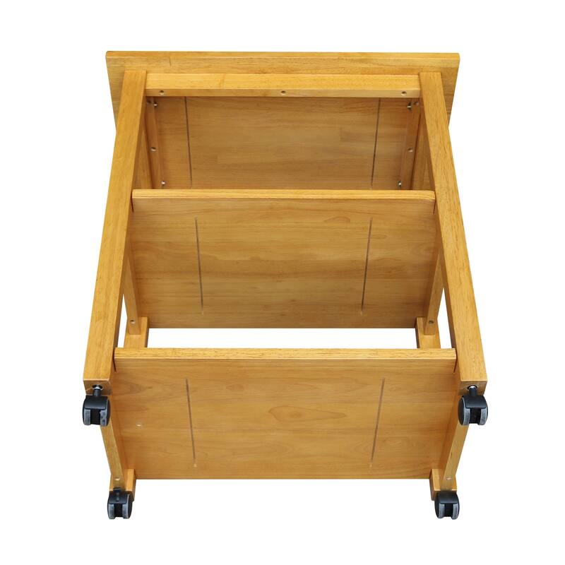 Porch & Den Estelle Solid Wood Microwave Kitchen Cart