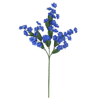 Set of 12 Royal Blue Artificial Baby's Breath Gypsophila Flower Stem Spray 18in - 18" L x 5" W x 3" DP