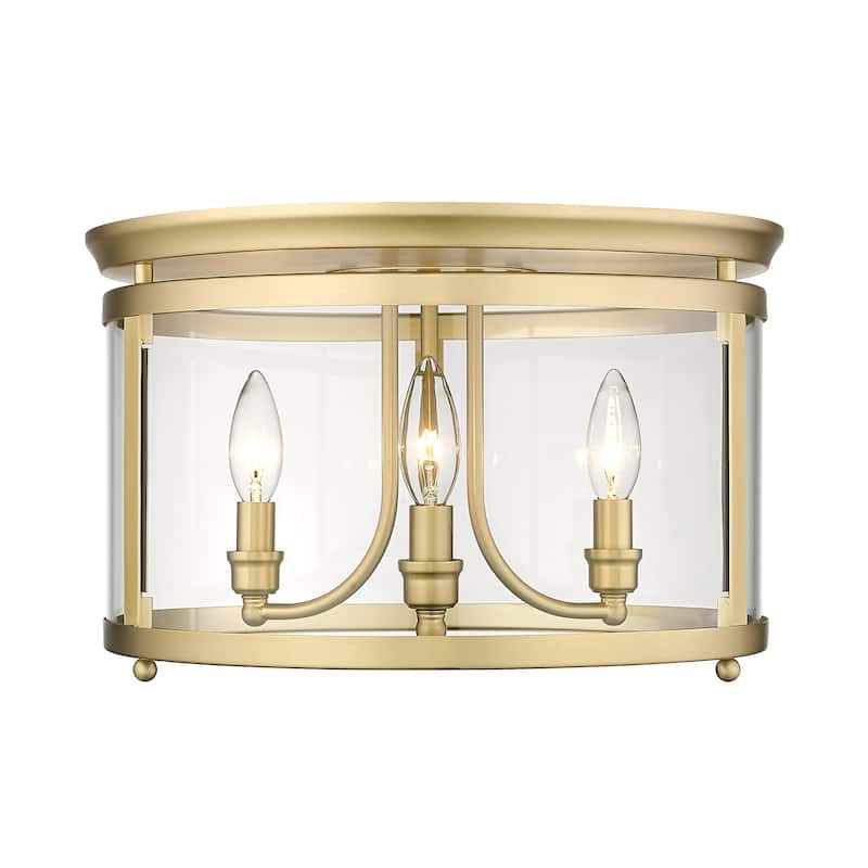 Golden Lighting Payton 3-light Flush Mount in Matte Black