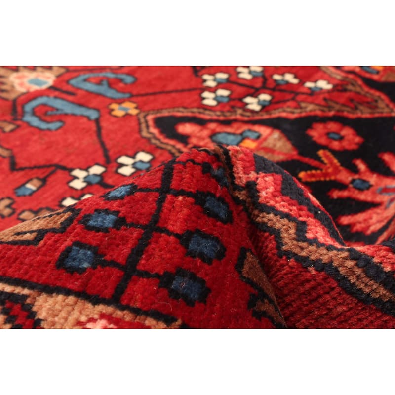 ECARPETGALLERY Hand-knotted Andelz Dark Red Wool Rug - 4'0 x 6'9