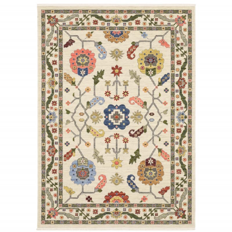 HomeRoots Oriental Traditional Rectangle Area Rug