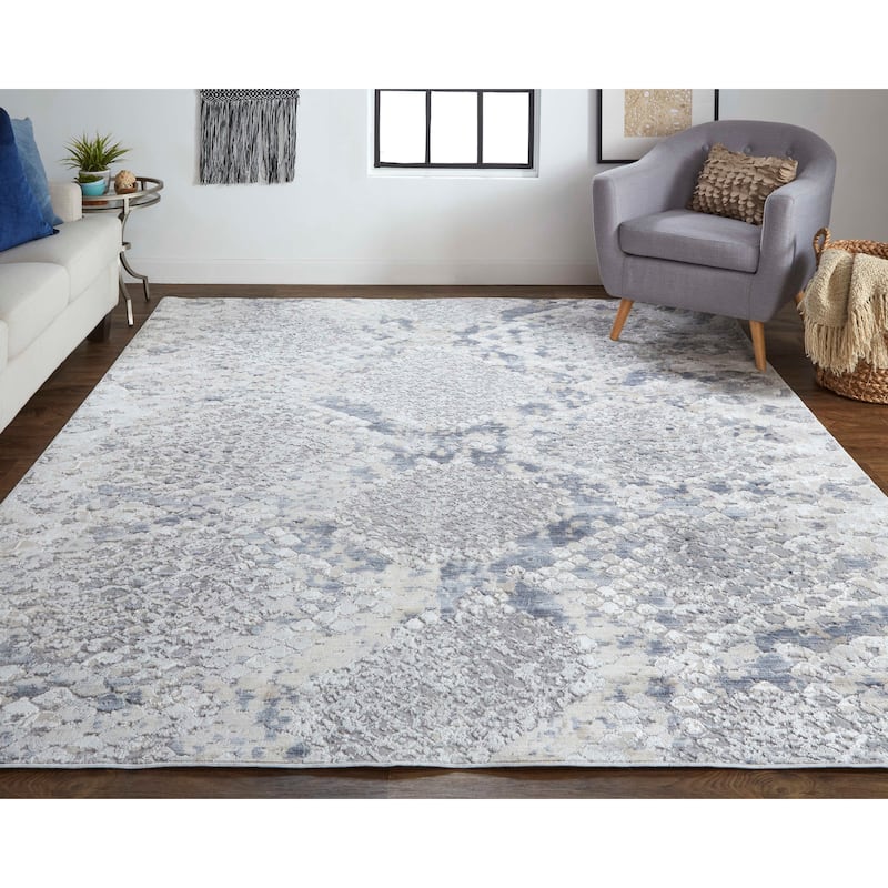 Grand Bazaar Corben Machine Made Trellis & Lattice Transitional Area Rug