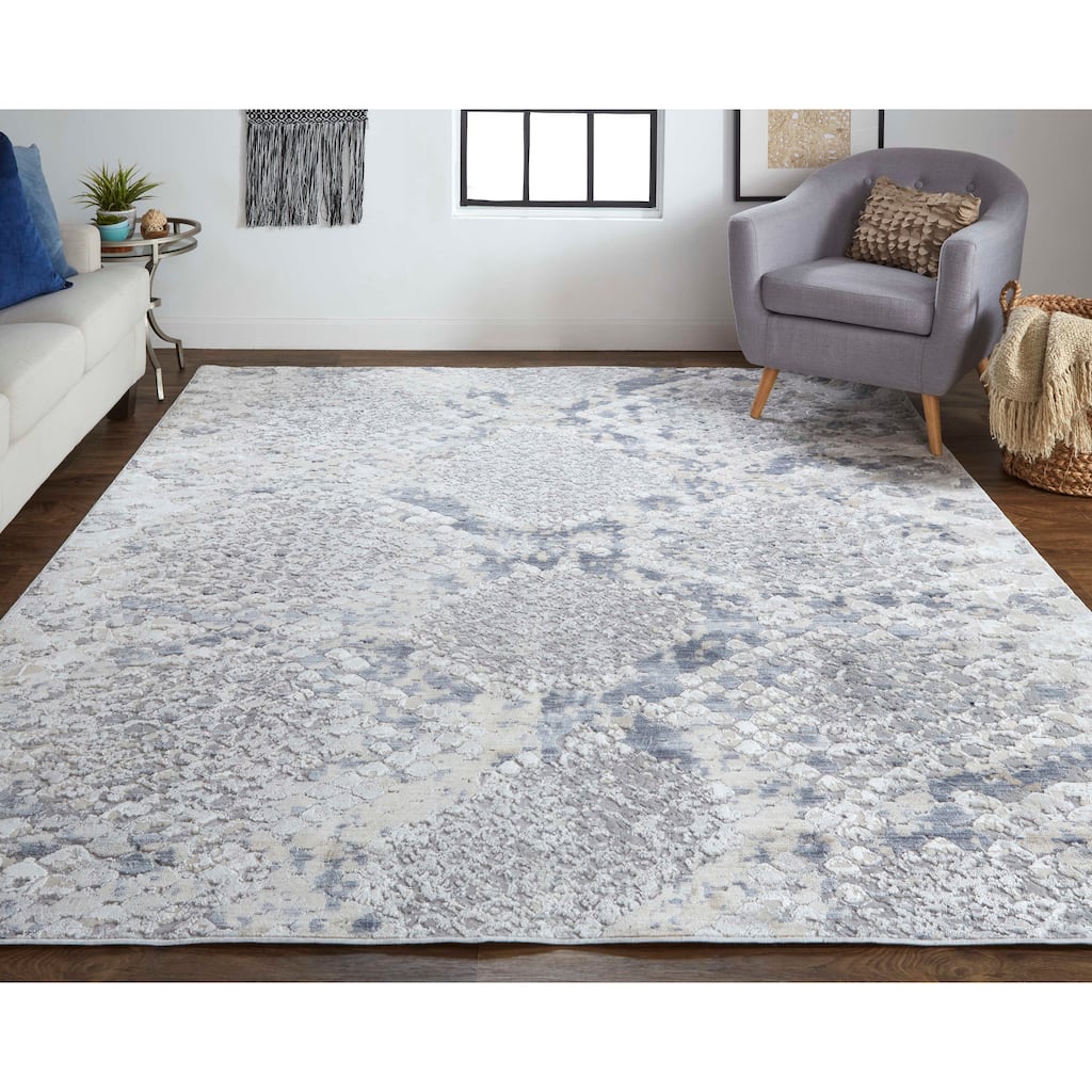 Grand Bazaar Corben Machine Made Trellis & Lattice Transitional Area Rug - 4' x 6'