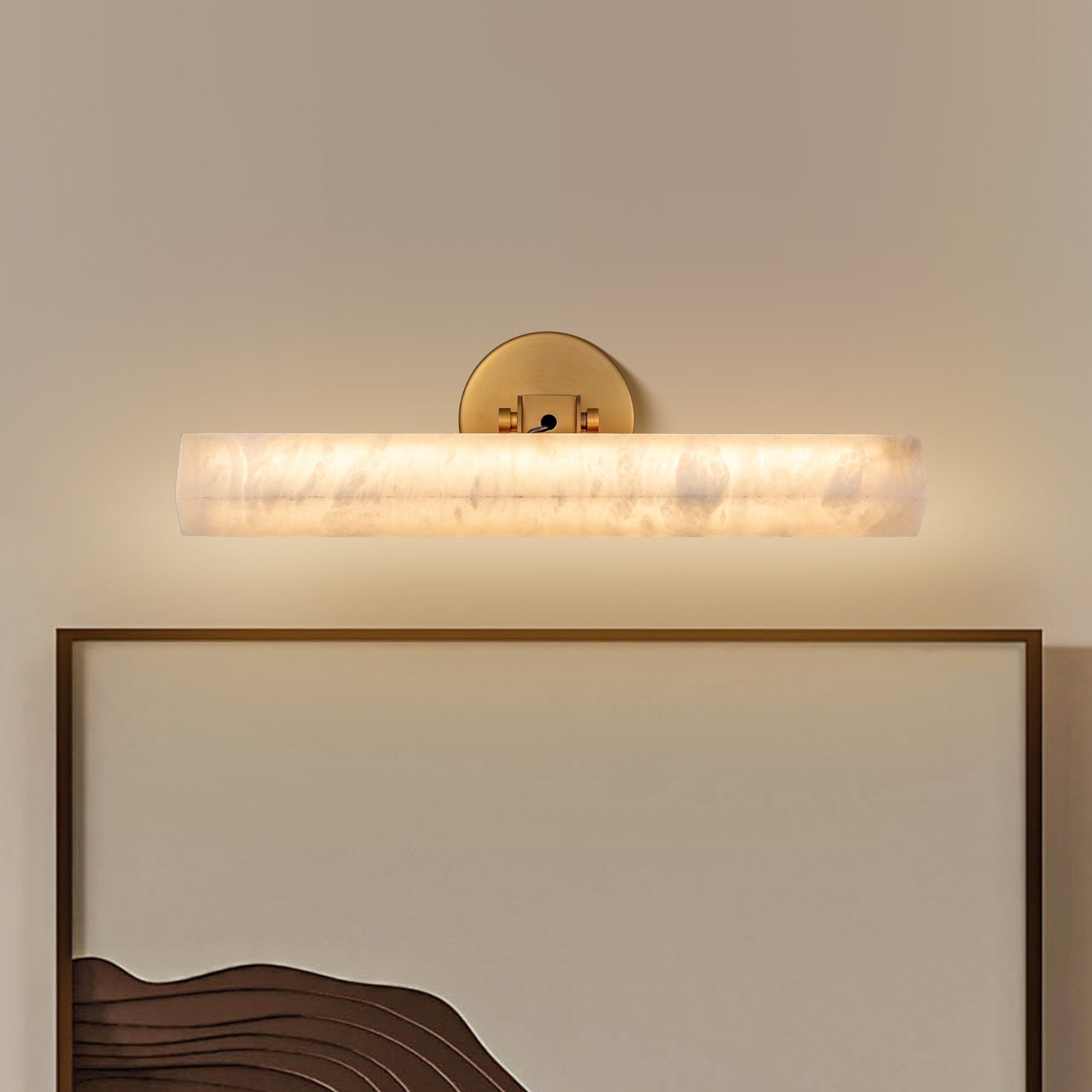 KAYLA Alabaster Vanity Light 18/24 inch