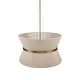 preview thumbnail 11 of 32, 8-Light Modern Boho Large Drum Chandelier 24 inch Fabric Hourglass Hand-woven Chandelier in Gold/ Black for Dining/ Living Room