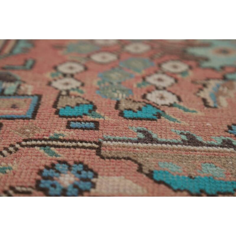 Pink Tabriz Persian Area Rug Hand-Knotted Wool Carpet - 6'8" x 9'9"