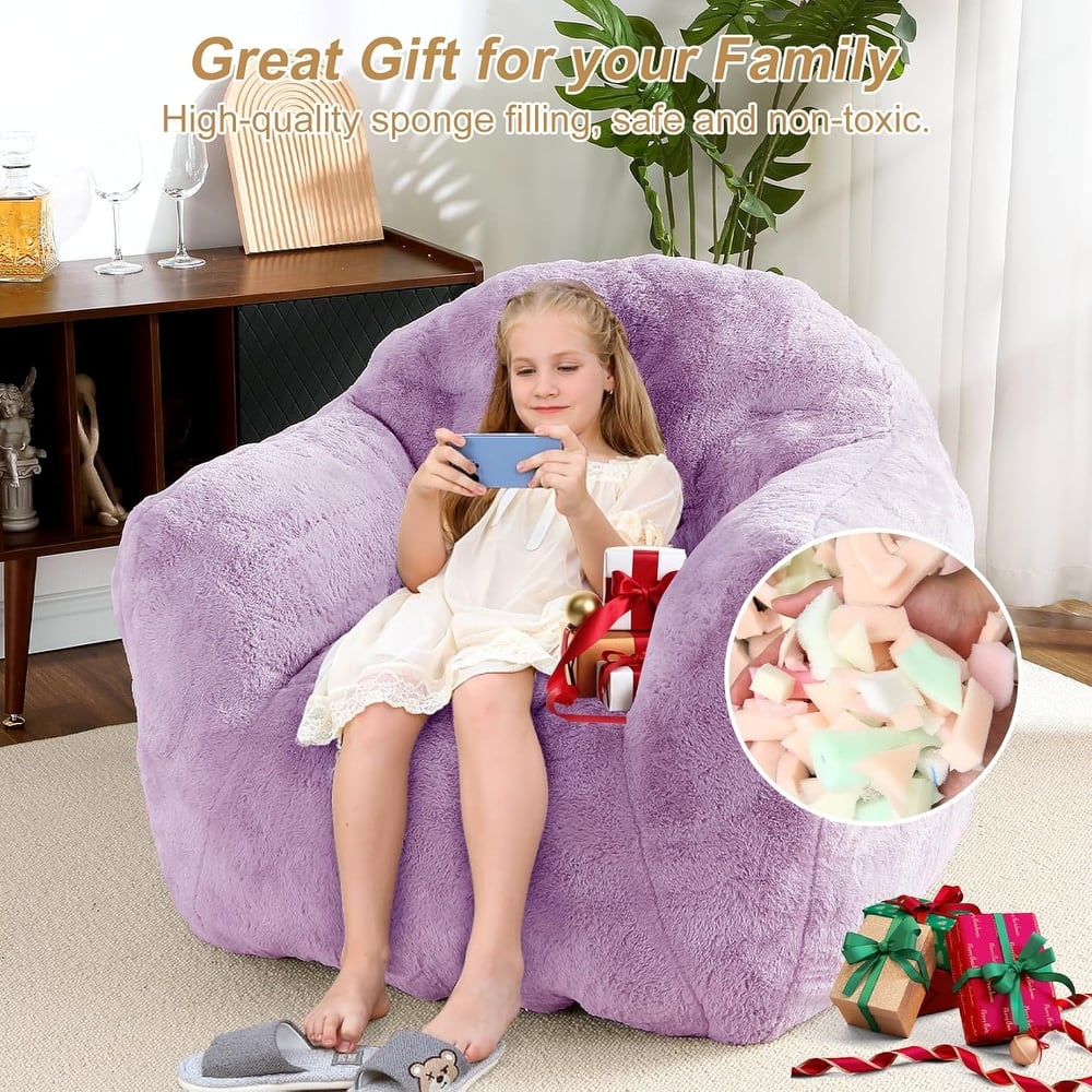 Beanbag Sofa Chair with Armrests for Living Room