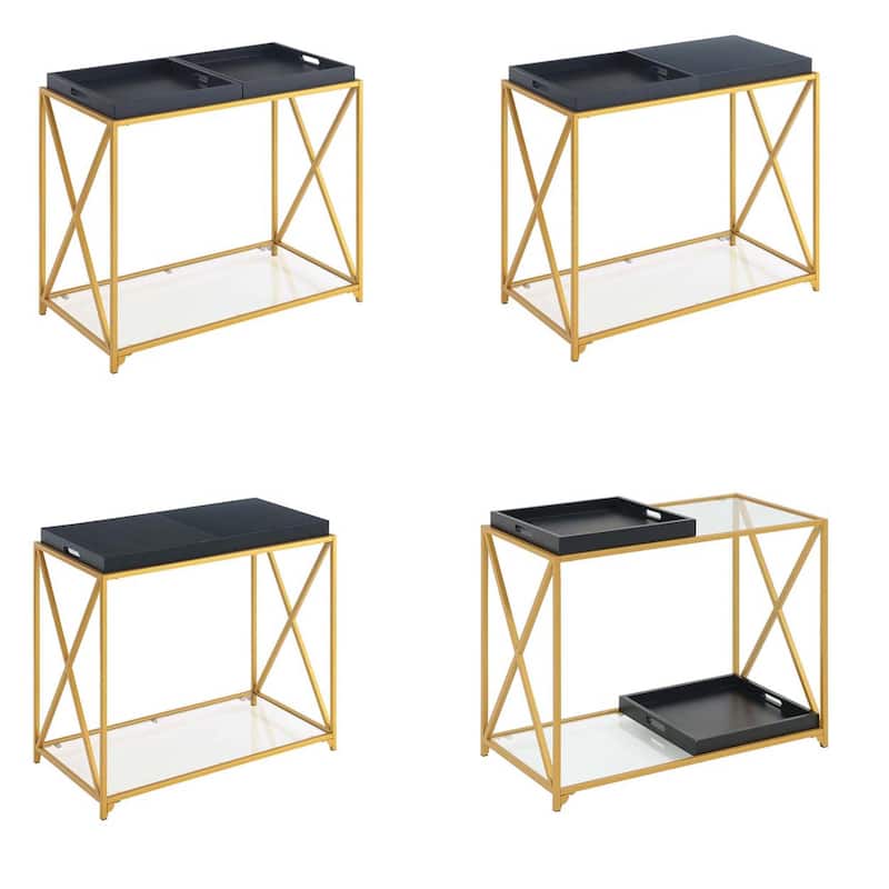 Convenience Concepts St. Andrews Console Table with Shelf and Removable Trays
