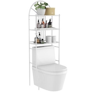 3 Tier Over Toilet Storage Rack Bathroom Organizer with Metal Shelf
