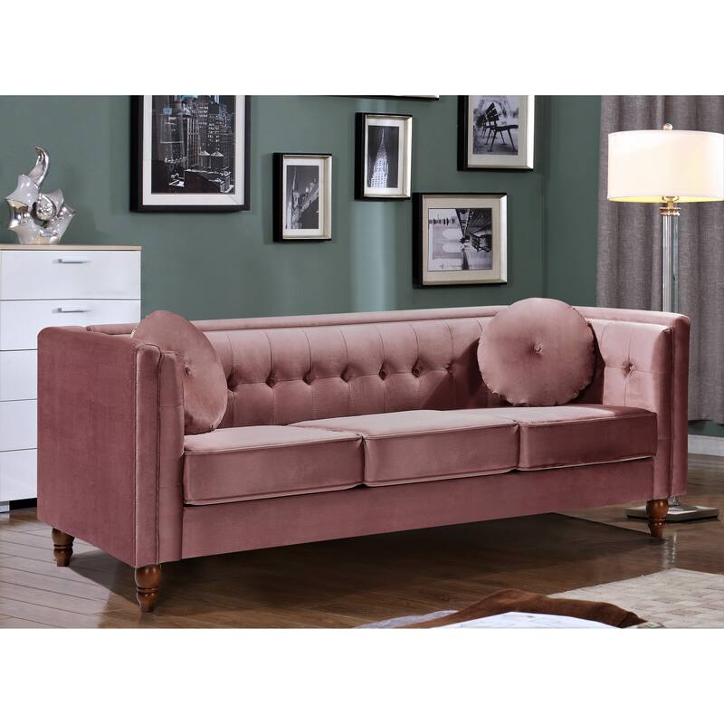 Roberta Velvet 2-Piece Set-Sofa & Loveseat