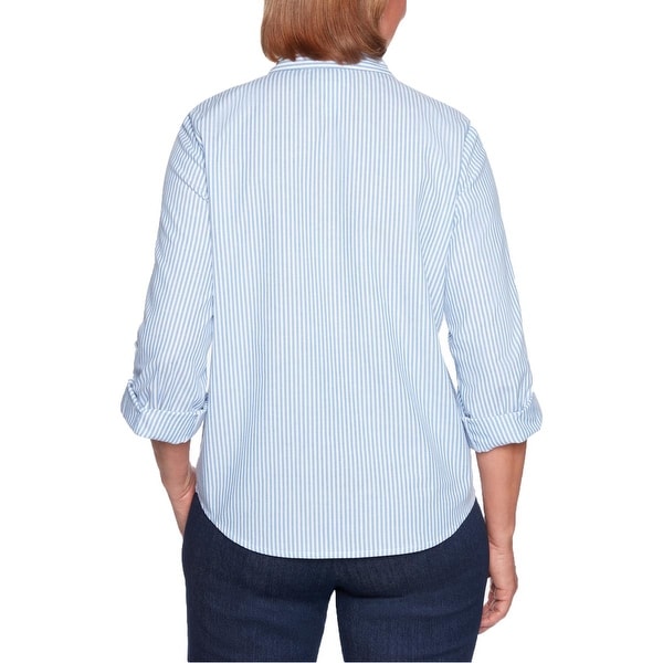 Alfred Dunner Petite Floral Stripe Print Top Formtech Inc Com
