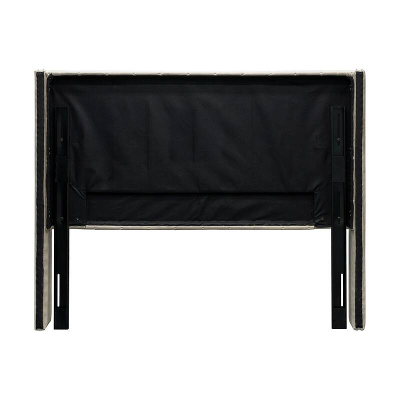 Madison Park Baldwin Upholstered Wingback Headboard with Button Tufting & Nailhead Trim