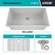 preview thumbnail 8 of 9, Lexicon Drop-In Quartz 32 Inch Single Bowl Kitchen Sink Kit - 32"x19"