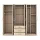 preview thumbnail 3 of 7, 68" High Armoire Closet Cabinet for Bedroom, Classic Brown Freestanding Floor Big Wardrobe with Hanging Clothes Rod & Drawers