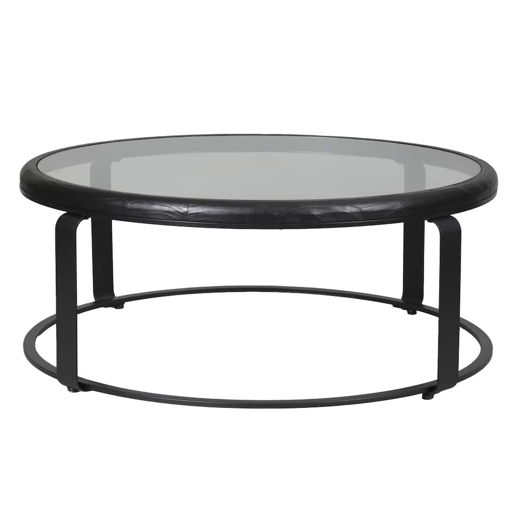 SAFAVIEH Couture Tyrese Metal Round Coffee Table - 41"W x 41"D x 16"H