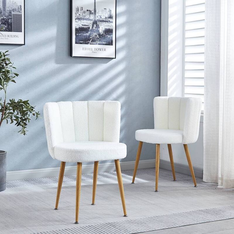2 PCS Modern dining chairs shorthair cushions