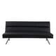 preview thumbnail 1 of 10, Modern Futon Sofa Bed, Convertible Sofa Futon, Split Back Linen Sleeper Couch for Living Room Black