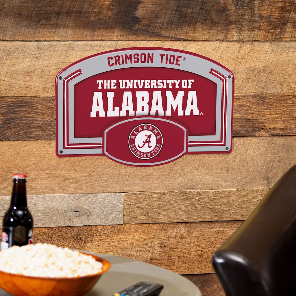 University of Alabama Embossed Steel Wall Sign, 11" x 17"