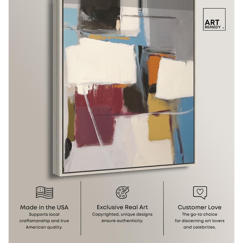 Stacked Forms Canvas by Art Remedy