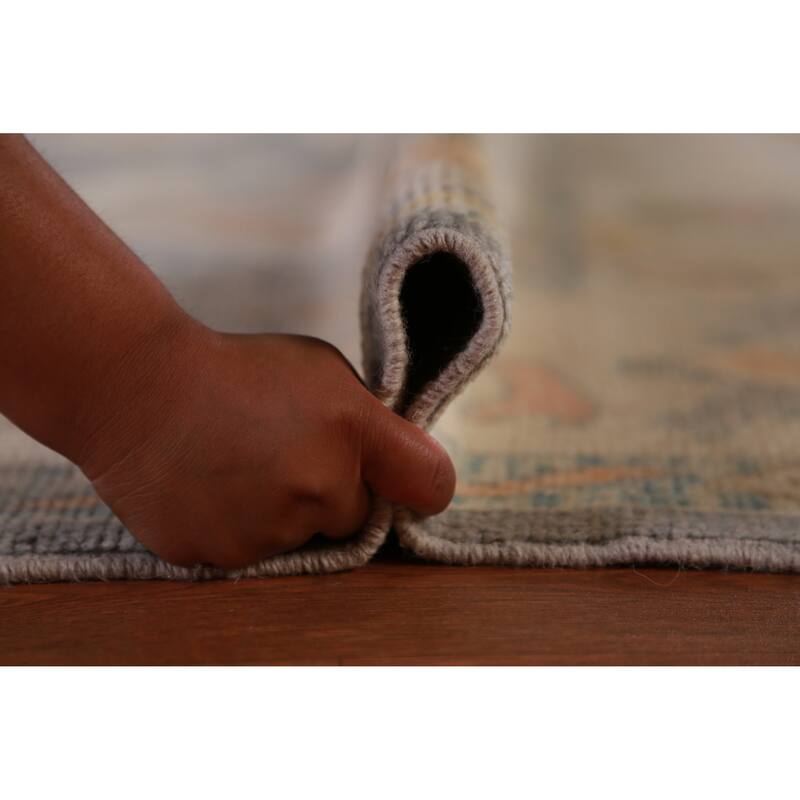 Hand Knotted Oriental 100% Wool Carpet Transitional All-Over Greys & Charcoal Oushak Area Rug - 13' 9'' X 10' 0''