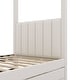 preview thumbnail 12 of 33, Upholstery Canopy Platform Bed with Trundle and Three Storage Drawers