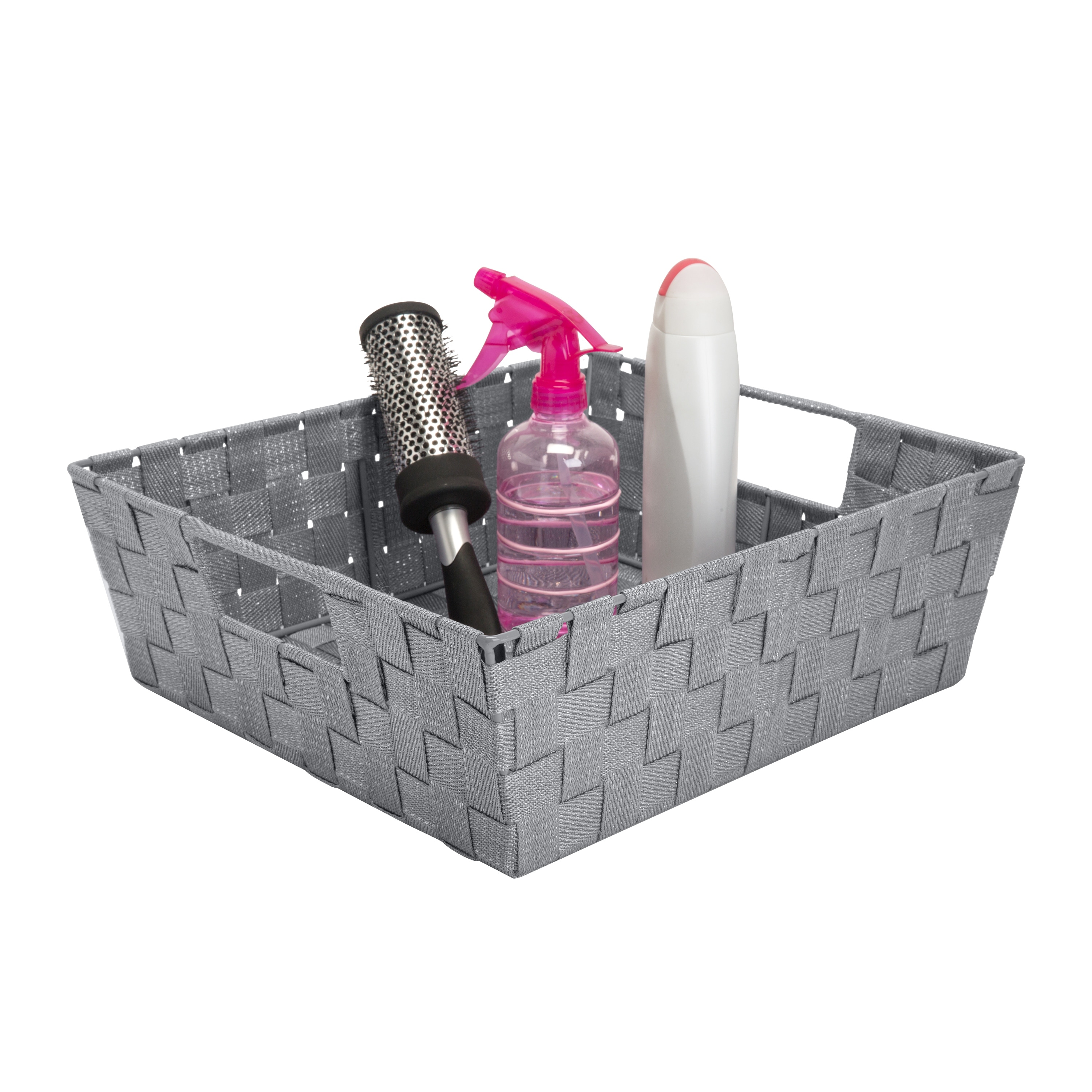 Simplify woven storage tote grey cheap