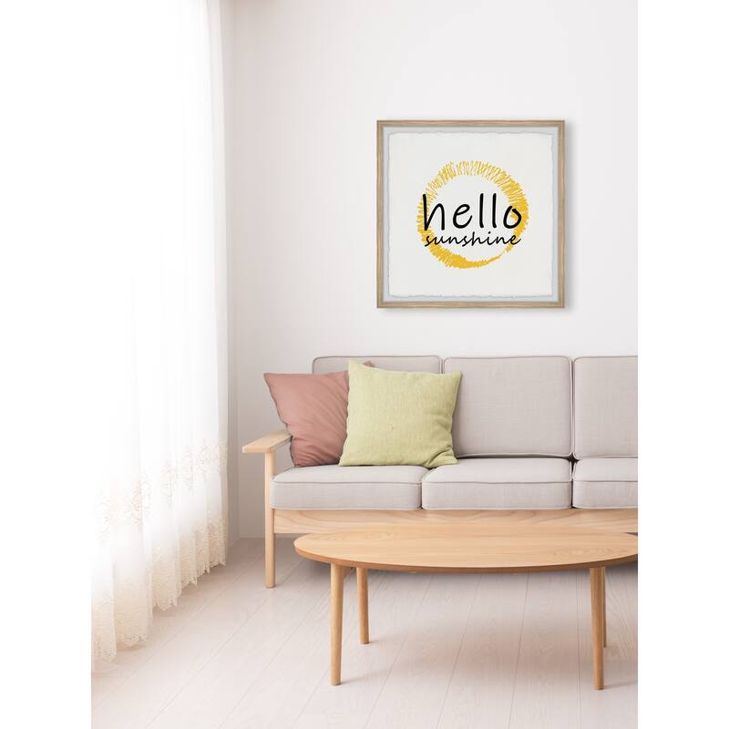 Hello Sunshine IV Framed Wall Art, Elegant Home Touch - Sophisticated Artwork for Refined Décor