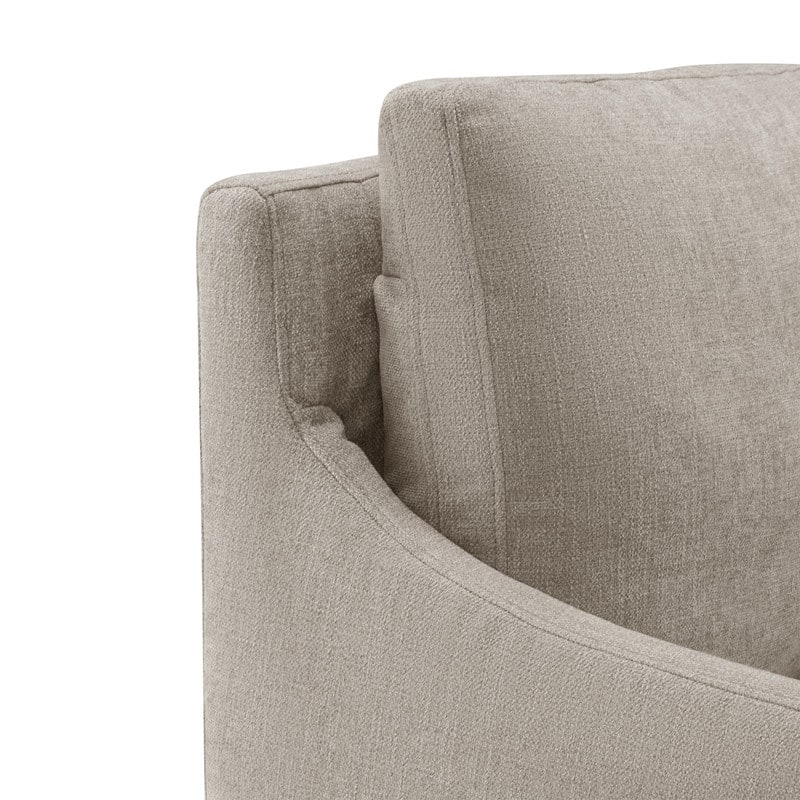 Hailey Dining Arm Chair with Caster Wheels Fabric Fully Assembled