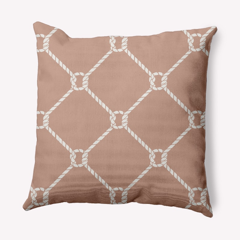 Ahoy Nautical Decorative Indoor Pillow - Mauve - 18" x 18"