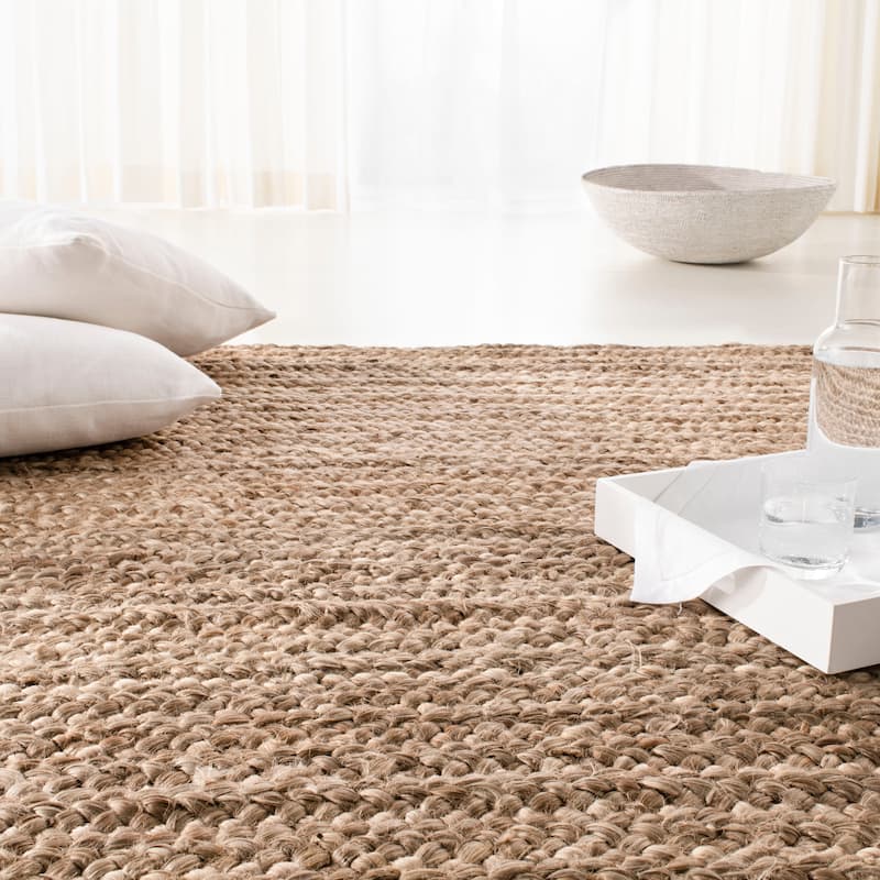 Lauren Ralph Lauren Carena Weave Handmade Coastal Solid Jute Rug - 5' x 8' - Savanna