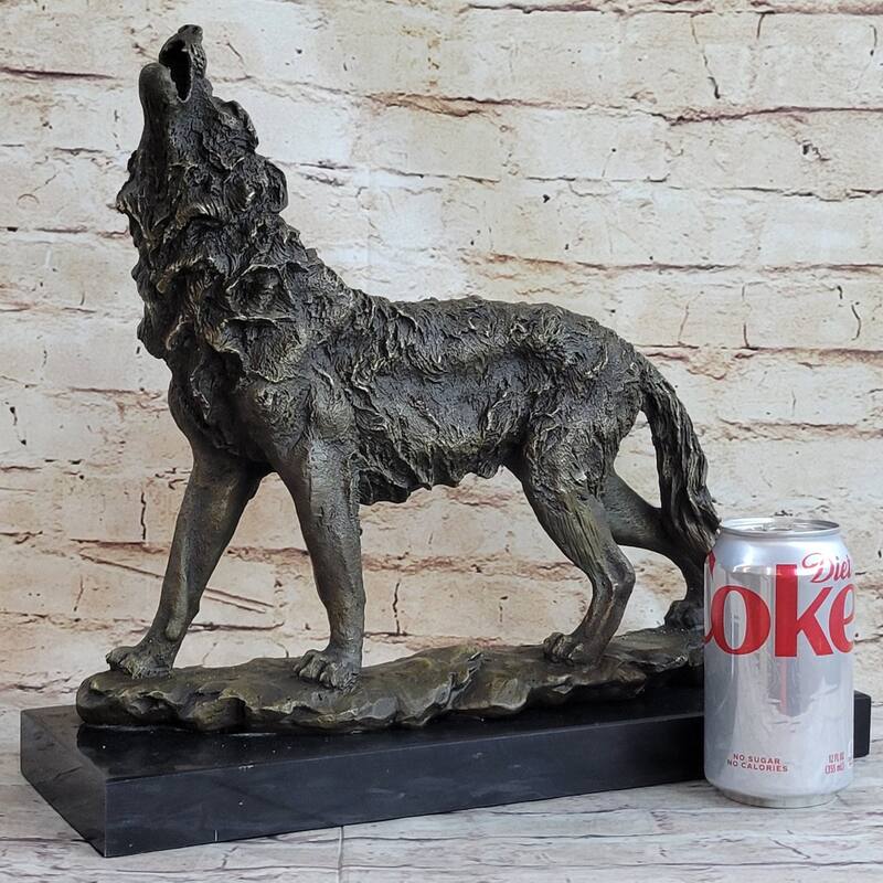 Imitative Wolf DireImitative wolf Bronze Statue Sculpture Figure Antoine Barye Art 13.5 Inches X 15 Inches