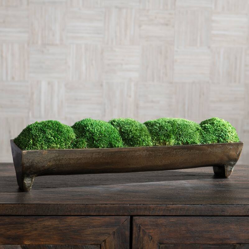 Uttermost Canal Moss Small Centerpiece - 17 W x 5 H x 3 D (inches)