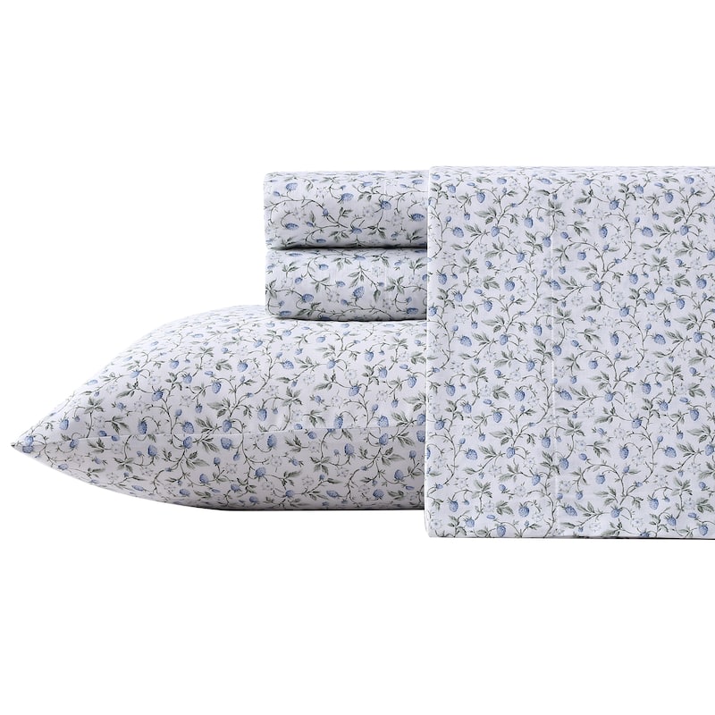 Laura Ashley Soft & Silky Sateen Printed Cotton Sheet Set