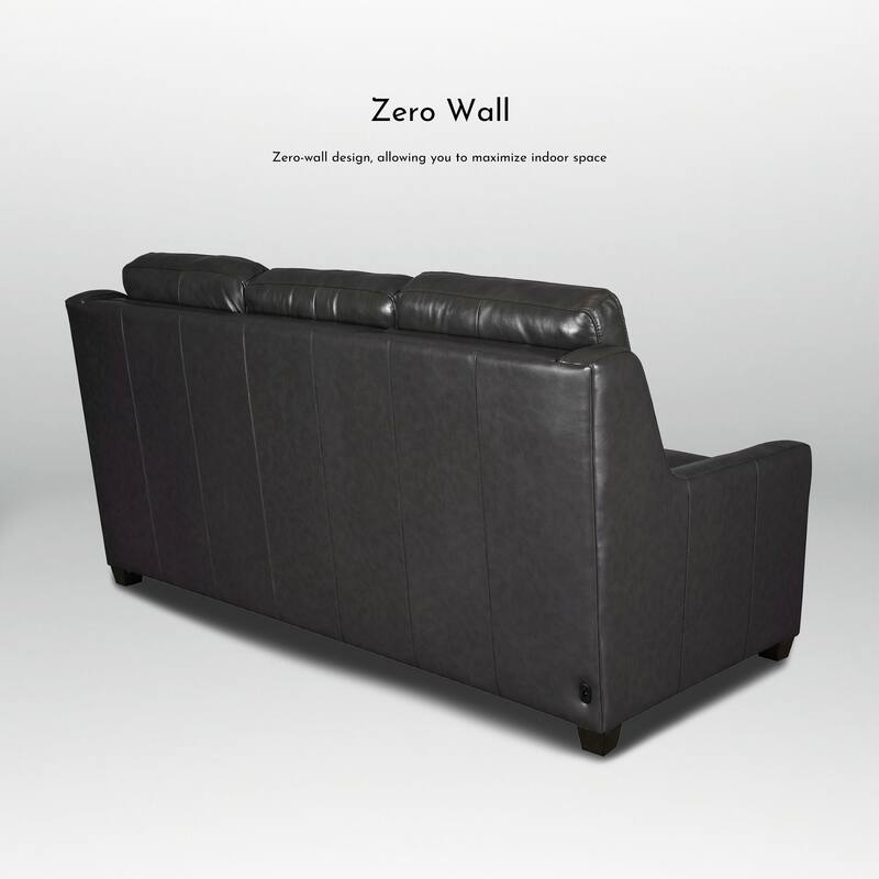 Genuine Leather Recliner Sofa 78" Triple-Motor Power Zero-Wall Reclining 3-Seat Sofa with USB&USB-C Port