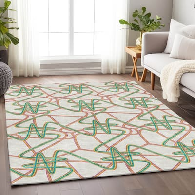 Premium Washable Super Soft Modern Maze Mayfield Rug