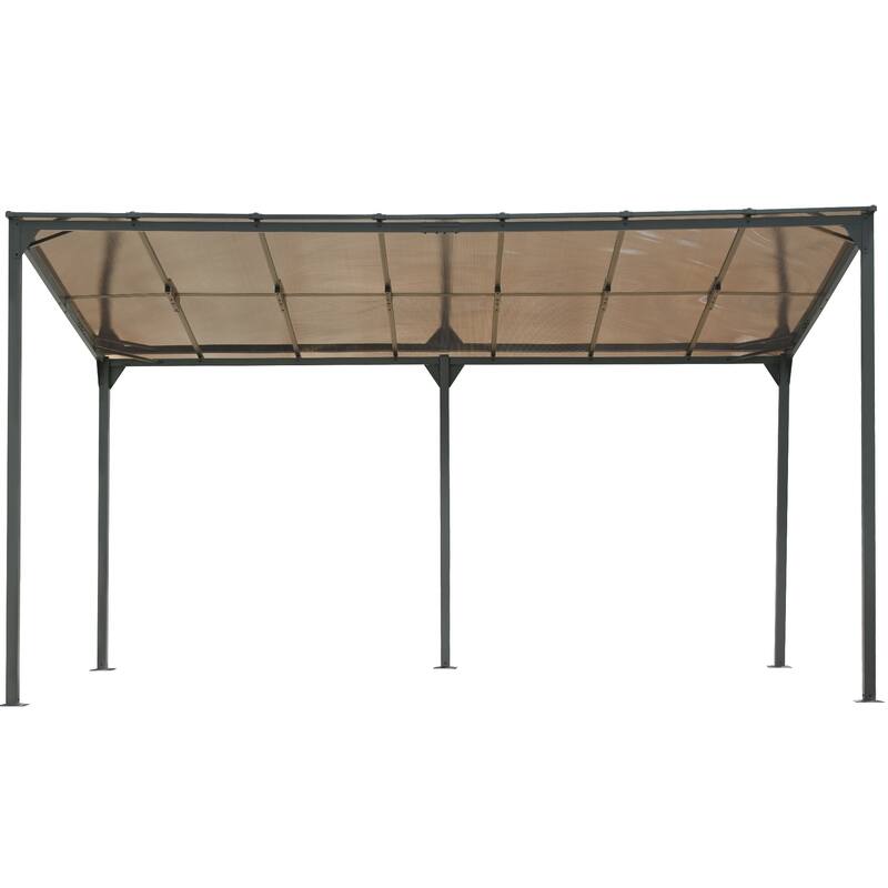14.76×9.22FT Wall-Mounted Gazebo Sunshade Rain Shelter Expands Outdoor Space Courtyard's Prime Position Must-Have
