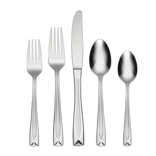 Oneida Satin Lincoln 45 Piece Everyday Flatware Set, Service For 8