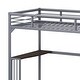 preview thumbnail 7 of 7, Twin Size Metal Loft Bed with Desk,Ladder and Guardrails,Bookdesk
