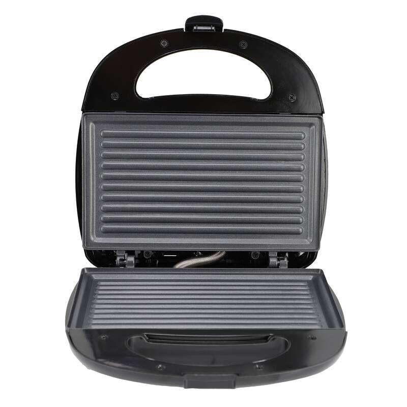 Electric Compact Non-Stick Plate Cool-Touch Handle Indicator Lights Sandwich Maker