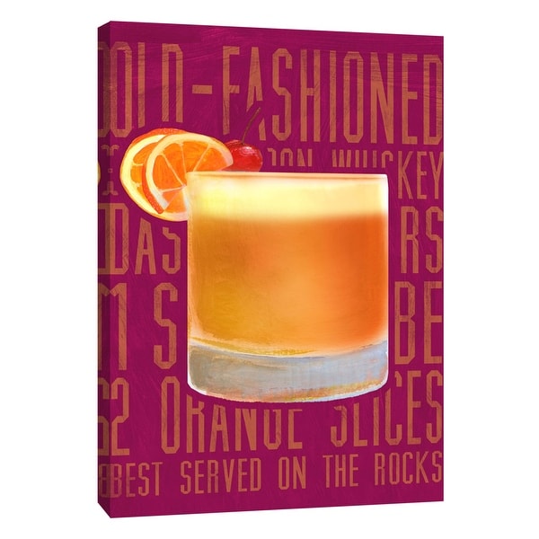 PTM Images 9-105725 PTM Canvas Collection 10" x 8" - "Old Fashioned (Vertical)" Giclee Liquor & Cocktails Art Print on Canvas