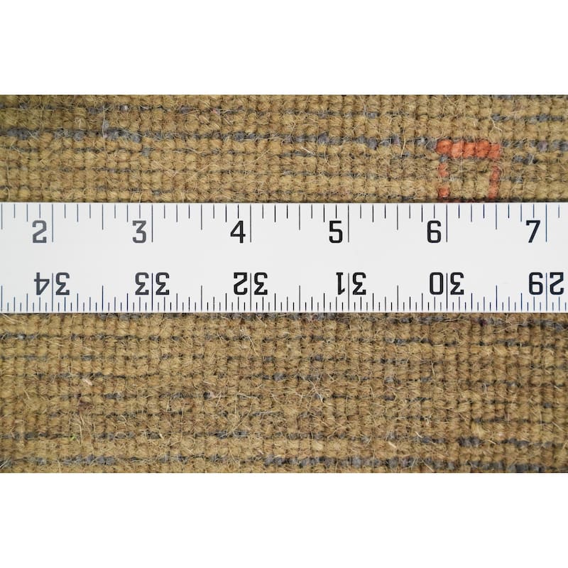 Hand Knotted Oriental 100% Wool Carpet Tribal Animal Pictorial Green Gabbeh Area Rug - 7' 9'' X 5' 1''