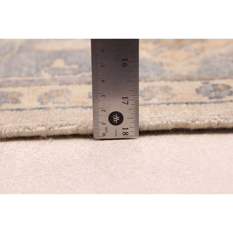 ECARPETGALLERY Hand-knotted Jules Sultane Light Grey Wool Rug - 7'11 x 9'10