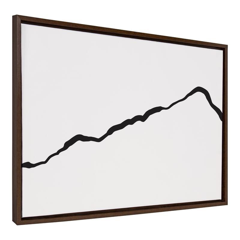Kate and Laurel Sylvie Elevated Abstract Minimalist Mountain Landscape Framed Canvas by The Creative Bunch Studio