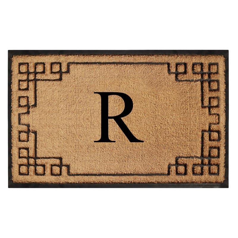 A1HC Natural Coir & Rubber Door Mat, Heavy Duty, Dirt Trapping, Long-Lasting Entrance Doormats,Thick & Durable Outdoor Entry Mat - 30" X 48" - R