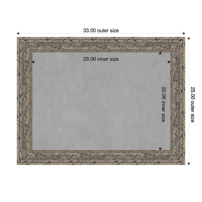 Amanti Art Attic Aged Black Framed - 33 x 25 in - Attic Aged Silver