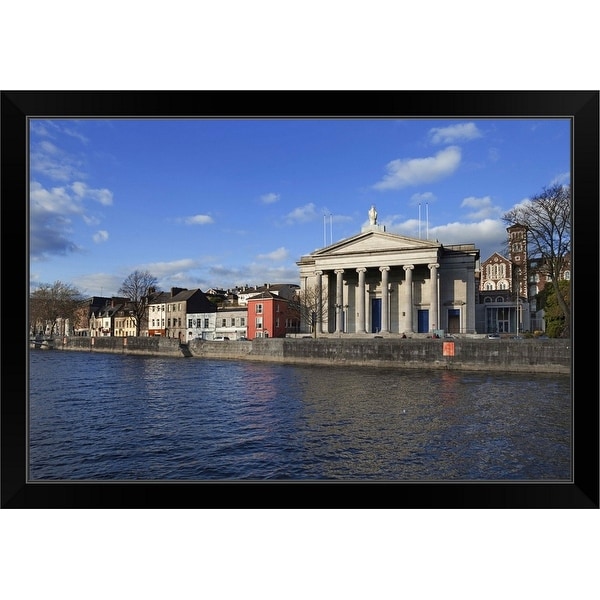 "St Mary's Church, The River Lee, Cork City, Ireland" Black Framed Print