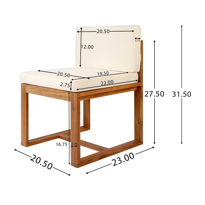 Kaysn Outdoor Acacia Wood Dining Chair (Set of 2) by Christopher Knight Home